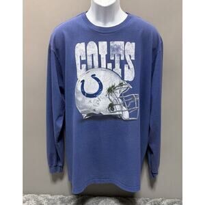 Vintage Reebok Mens NFL Indianapolis Colts Long Sleeve T-Shirt Sweatshirt XXL